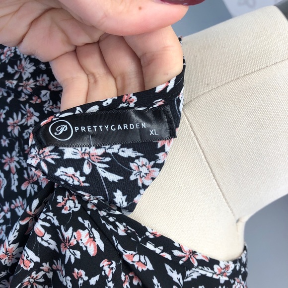 PRETTYGARDEN Women's Long Sleeve Vintage Wrap Dress Floral Print V-Neck e101-2 - Picture 6 of 8